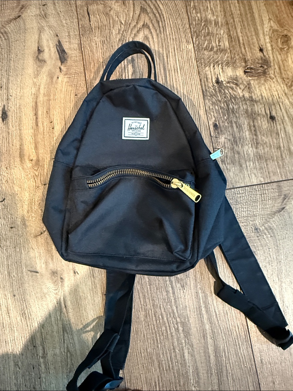 Herschel Supply Company Black Mini Backpack with Gold Zipper